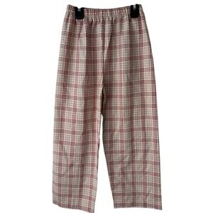 NWT Shrimp & Grits Kids Red‎ Tan Plaid Pants Size 6 Preppy Valentine's